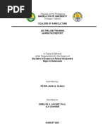 Narrative Report of Peter John G. Danao