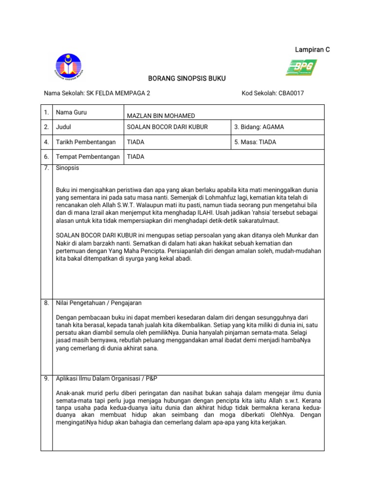 Soalan Bocor Dr Kubur Pdf