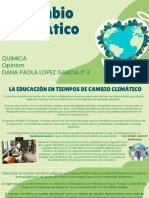 Cambio Climatico en La Educacion.