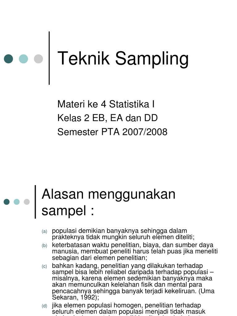 Teknik Sampling | PDF