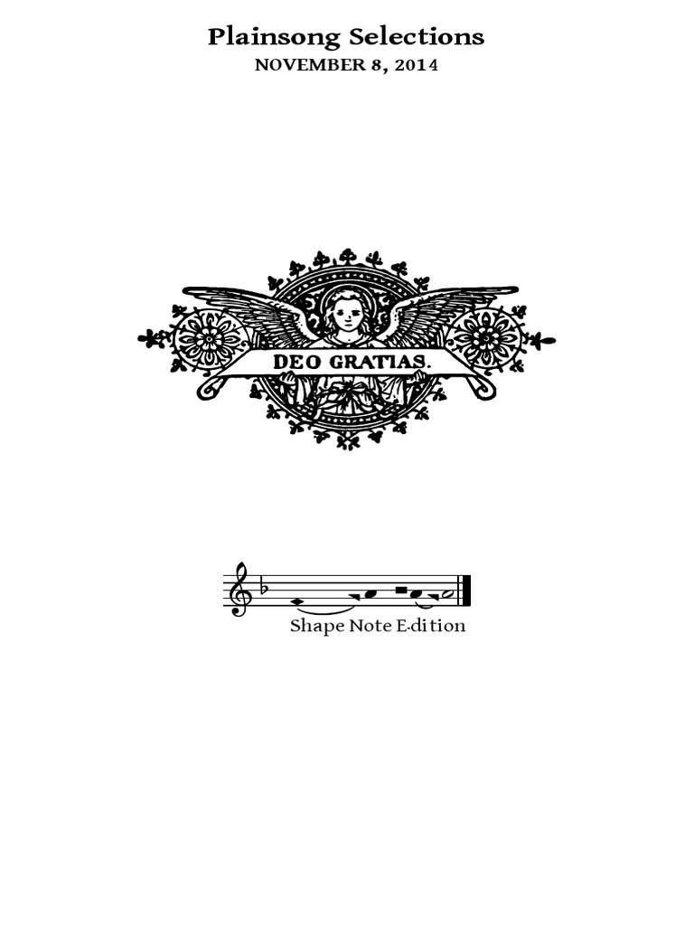 Samples of Western Sacred Music in Seven Shape Notes | PDF | Catholic ...