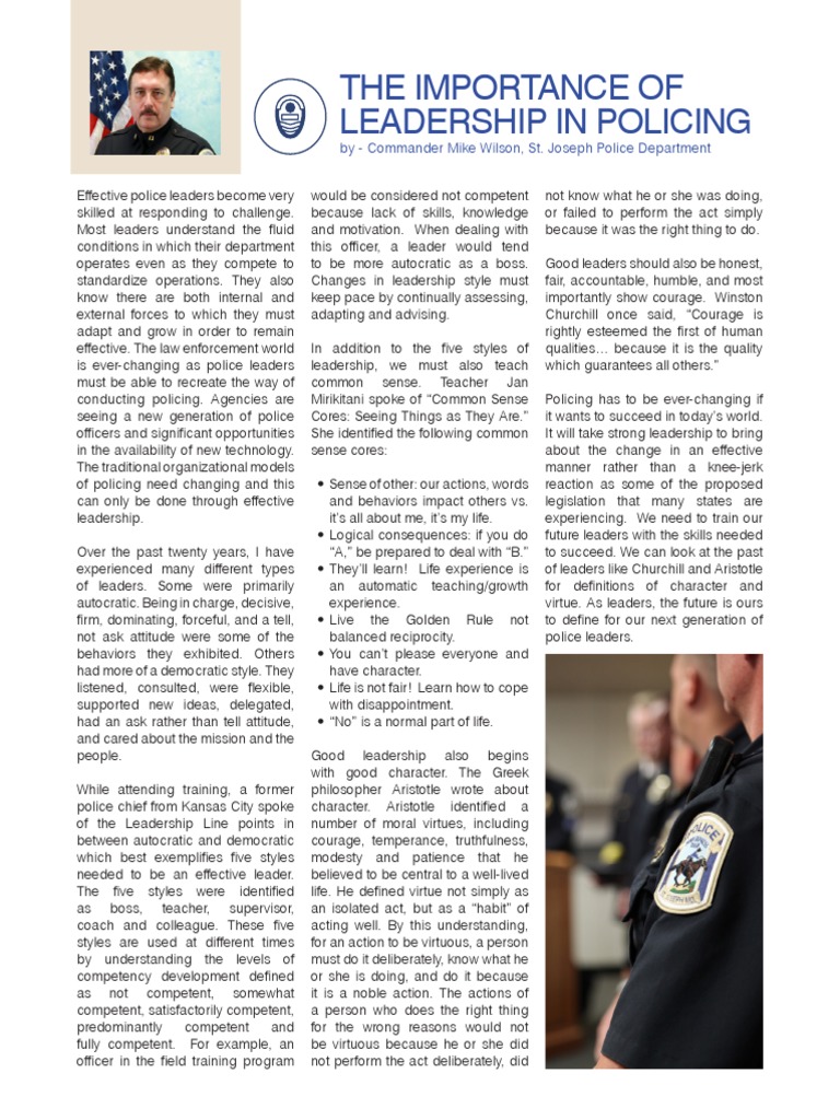 Leadership Styles in Modern Policing | PDF | Leadership | Virtue