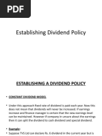 Establishing Dividend Policy