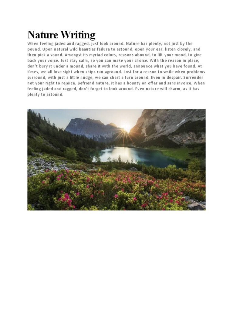 Finding Joy in Nature's Beauty | PDF