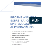 Informe Analítico Sobre La Crítica Epistemológica Al Psicoanálisis Grupo 1