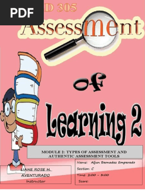 ED 305-ASESSMENT OF LEARNING 2 Module 2