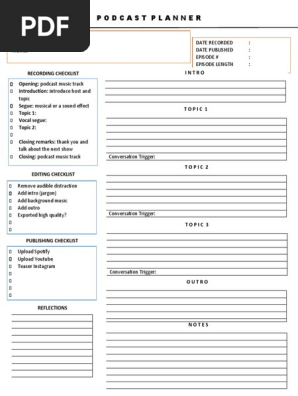PODCAST PLANNER