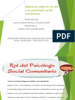 Rol psicólogo comunitario