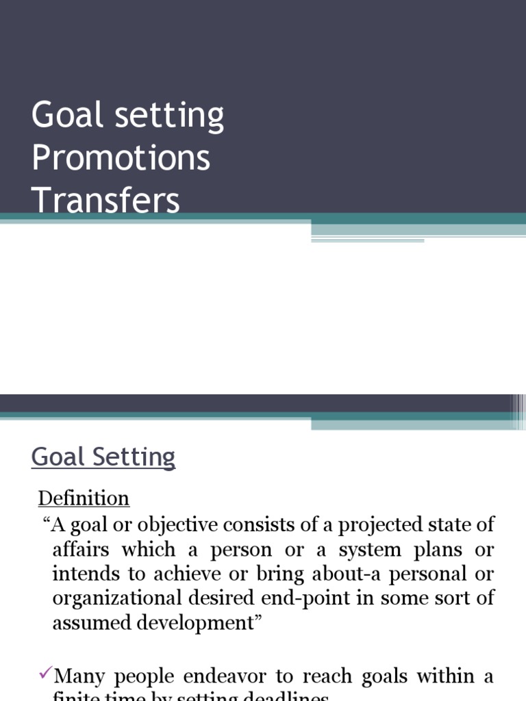 HRM Goal Setting | PDF | Goal | Goal Setting
