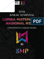Soal Babak Semifinal LMNas 31 UGM Tingkat SMP