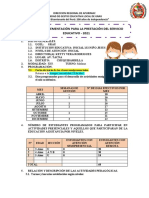 Plan de Implementación para La Prestación Del Servicio Educativo K