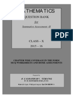 Maths Class X Question Bank For Sa II 2015 16