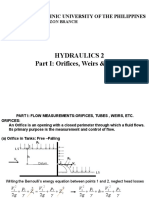 Flow Measurements Through Orifices, Weirs and Tubes