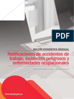 Boletín Notificaciones MINTRA Accidentes JULIO 2021