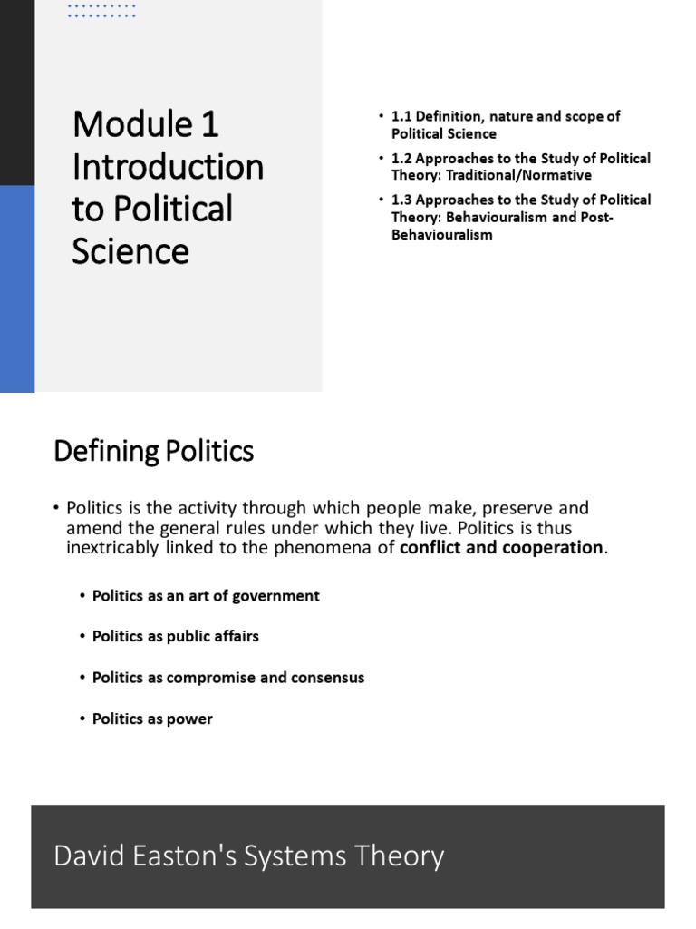 Introduction to Political Science Concepts | PDF | Science | Political ...