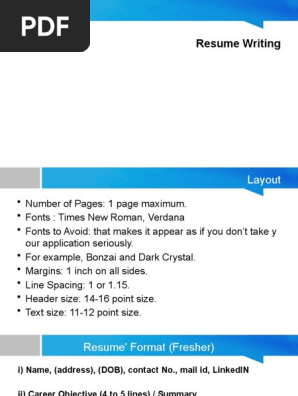 Resume Writing