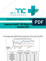 Laporan Audit HH Bulan September Komite PPI: Pelaksanaan Program HH Tahun 2021