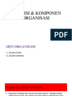 Definisi Dan Komponen Organisasi