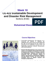 Week 10: CE-422 Sustainable Development and Disaster Risk Management