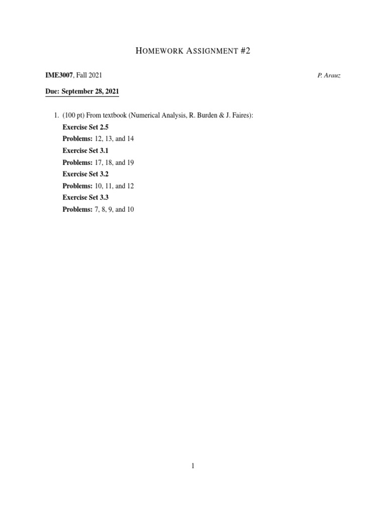 Omework Ssignment | PDF