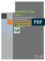 Arithmetic Time Table Anr Tutorial