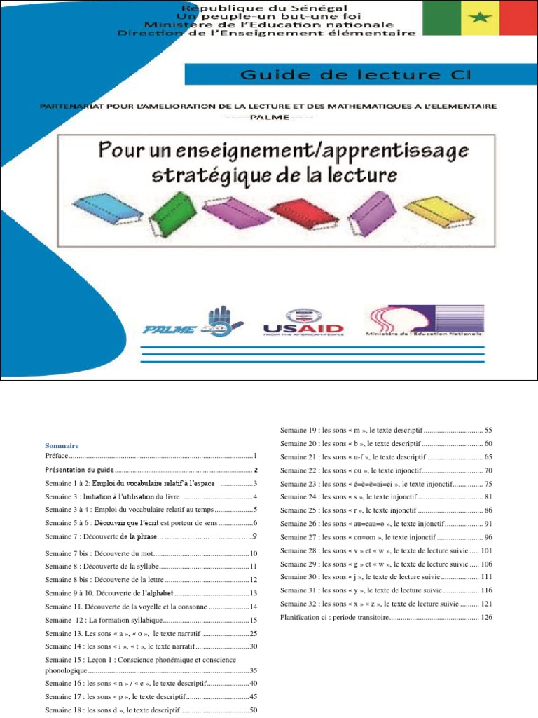 Guide de lecture pour le Cours d'initiation | PDF | Syllabe | Écriture