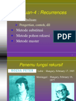 Pertemuan-4: Algoritma Rekursif dan Contohnya