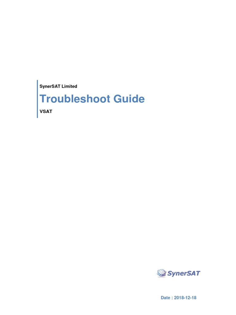 VSAT Troubleshoot Guide | PDF | Very Small Aperture Terminal | Computer ...