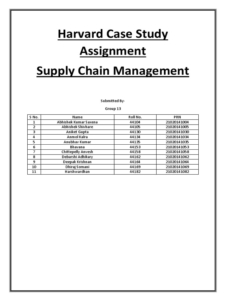 Harvard Case Study Assignment PDF Vaccines Pandemic