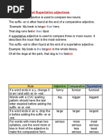 Comparative and Superlative Adjectives: Er Er