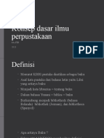 Konsep Dasar Ilmu Perpustakaan