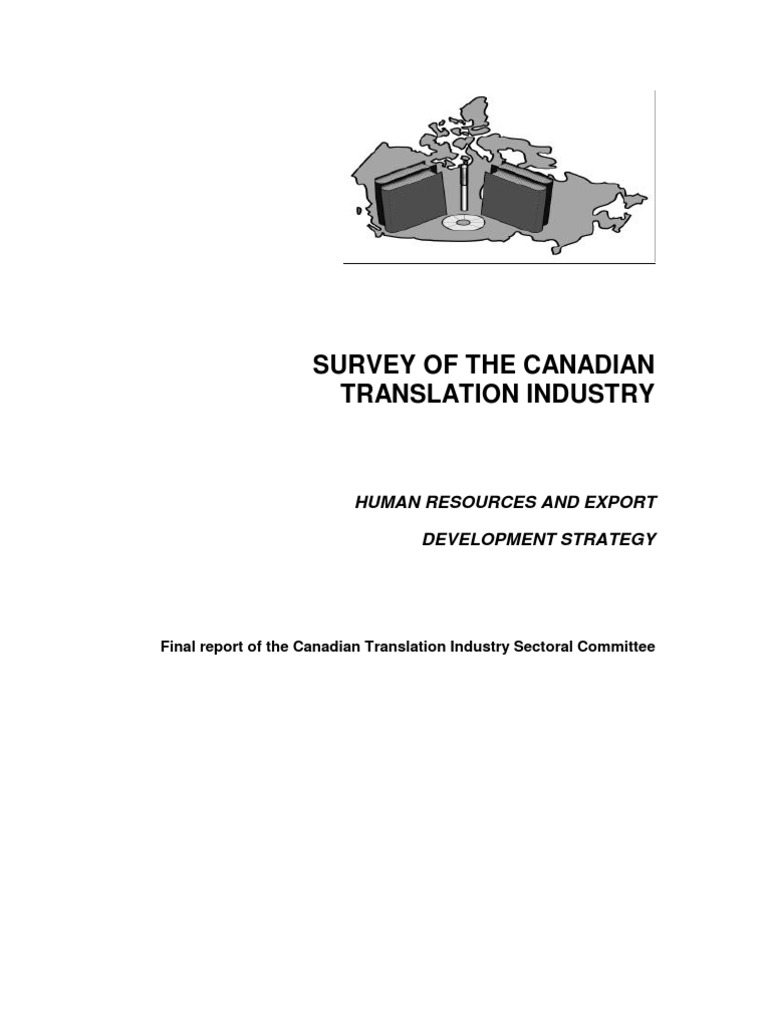 Survey of The Canadian Translation Industry PDF Canada Employment