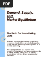 Demand, Supply, and Market Equilibrium