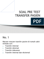 Soal Pre Test Transfer Pasien