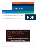 How to Disable SELinux Temporarily or Permanently