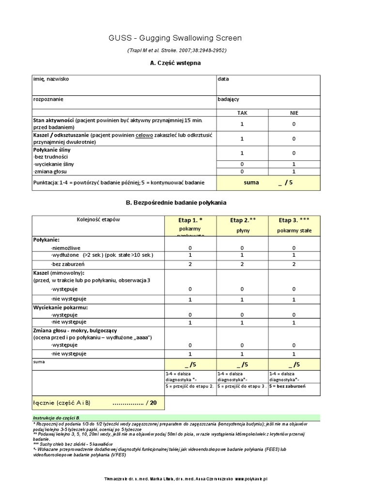 Dysfagia GUSS | PDF