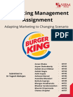 Marketing Management of Burger King in a Changing Scenario