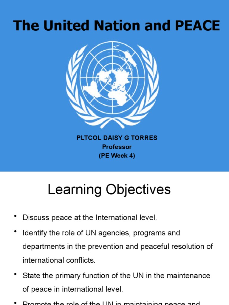UN's Role in Global Peacekeeping | PDF