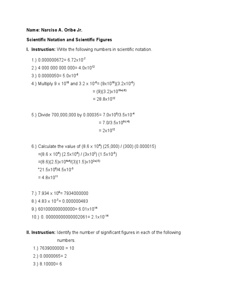 Scientific Notation and Figures Guide | PDF