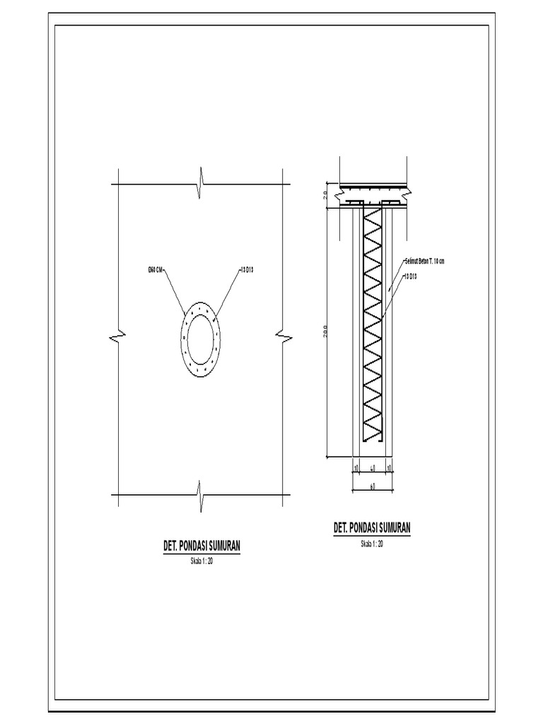 Detail Pondasi Sumuran | PDF