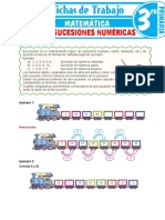 Ejercicios de Sucesiones Numericas para Tercer Grado de Primaria