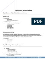 SAP MM Course Curriculum: Day-1: Overview of SAP, MM, and Procurement Process