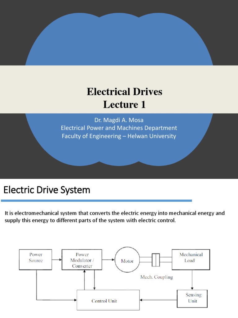 Electric Drive Systems Overview | PDF | Electric Motor | Electrical ...