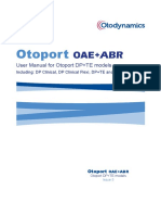 Otoport: User Manual For Otoport DP+TE Models