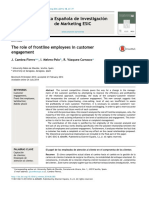 Revista Española de Investigación de Marketing Esic: The Role of Frontline Employees in Customer Engagement