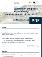 Risk Management in The Public Sector in Italy