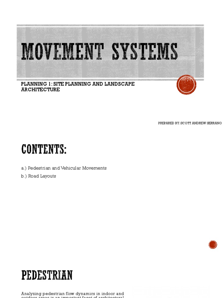 Planning 1 Site Planning and Landscape Architecture Prepared By