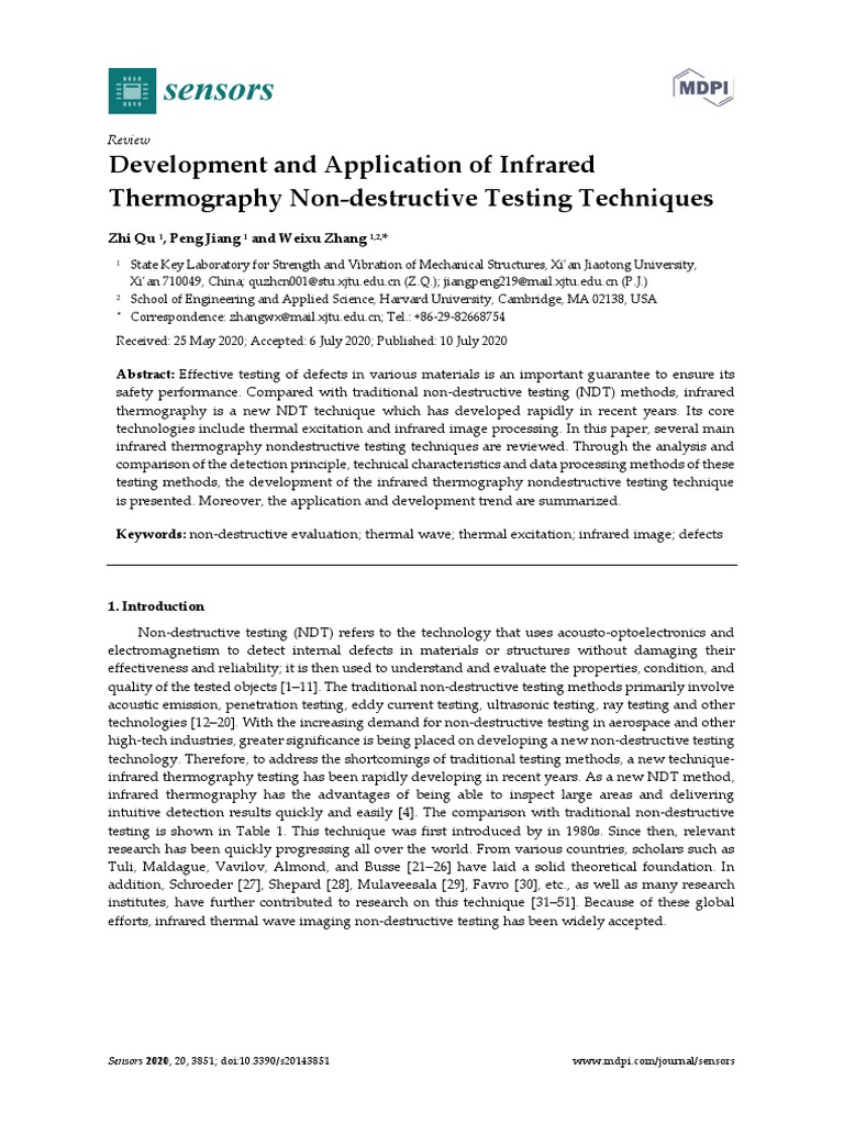 Development and Application of Infrared Thermograp | PDF | Thermography ...