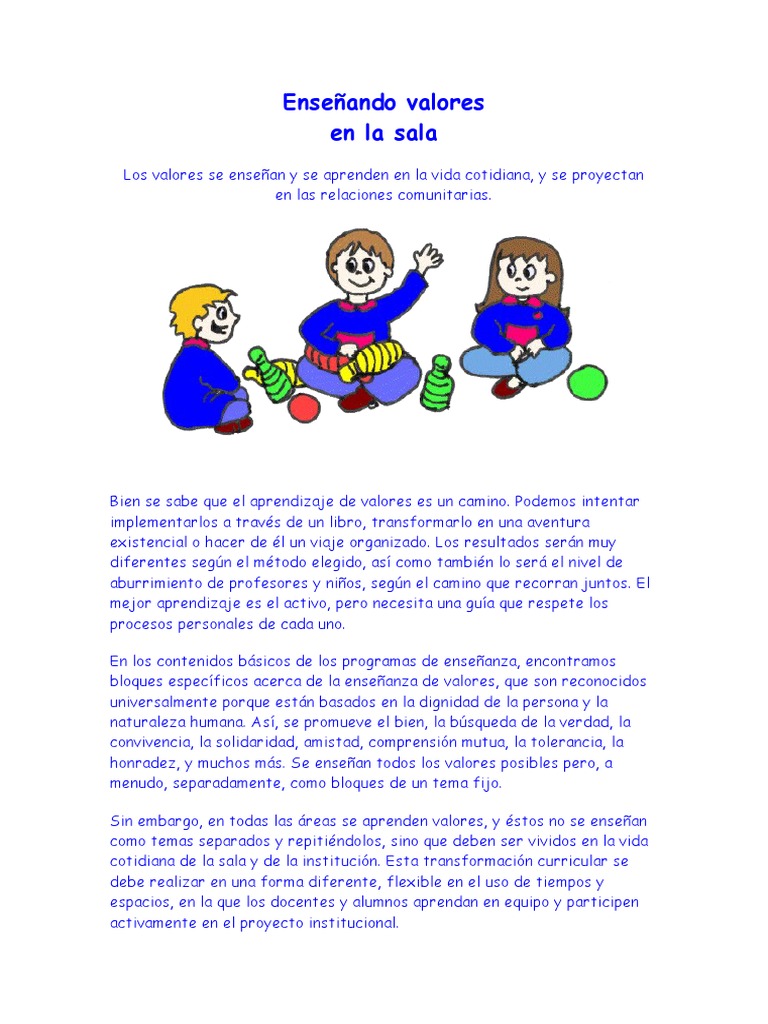 Enseñanza de valores en el aula | PDF | Aprendizaje | Tren