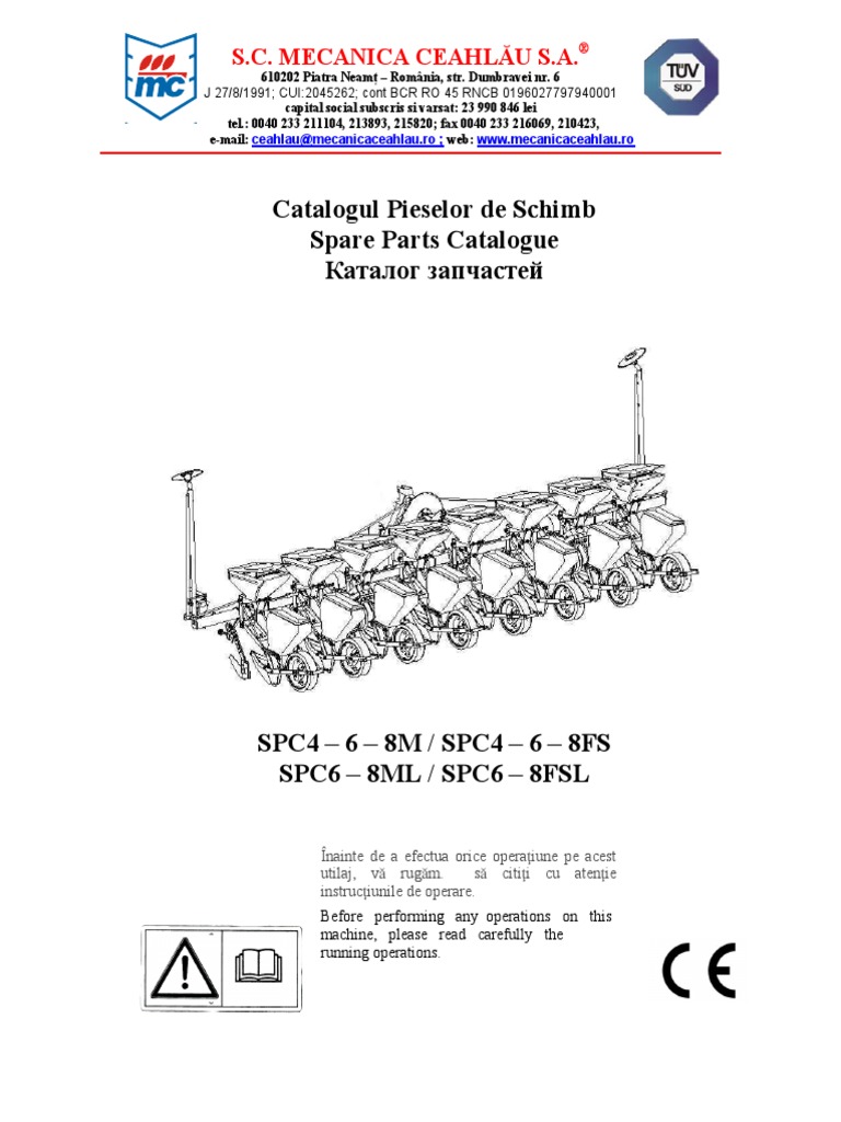 Catalogul Pieselor de Schimb Spare Parts Catalogue Каталог запчастей | PDF  | Manufactured Goods | Joining